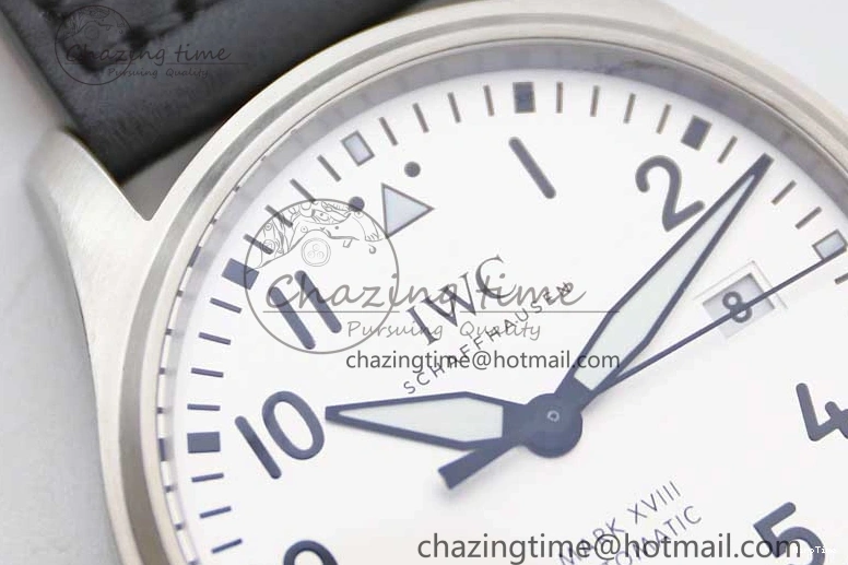 MIROTIME 0503 UrbanStyle Mark XVIII IW327012 SS M+F 1:1 Best Edition White Dial on Black Leather Strap A 7054